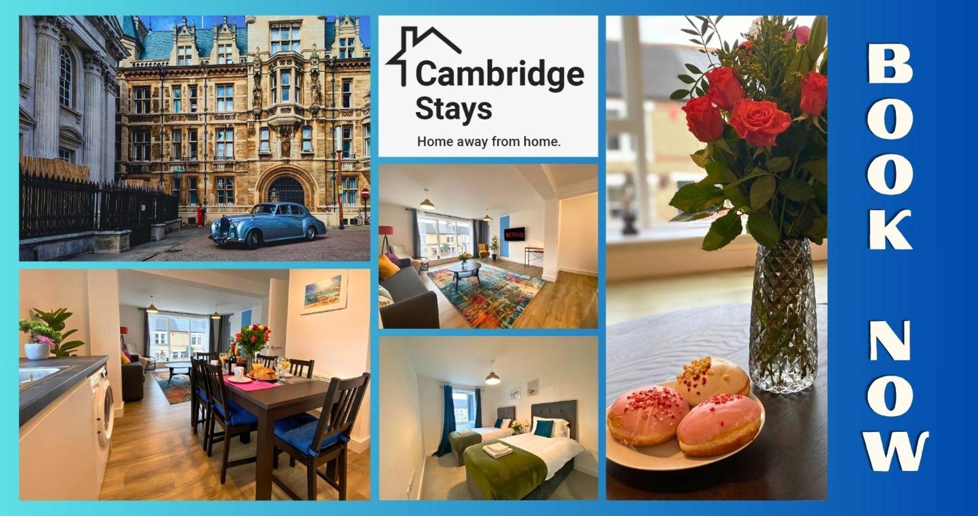 Cambridge Stays Riverside 2Br Flat-Walk To Centre-Parking-Balcony Exterior foto